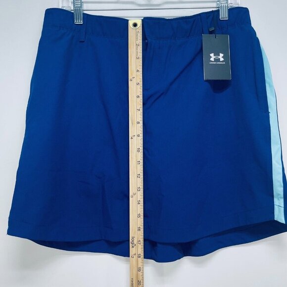 Under Armour Links Woven Skort Size 12 Womens Lightweight Stretch Blue Golf New - Picture 5 of 13